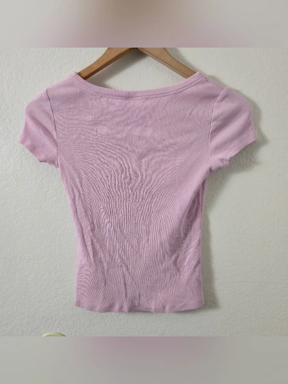Art Class Ribbed Pink Short Sleeve T-shirt
